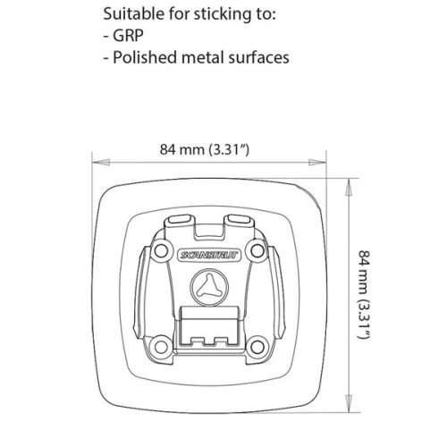 Scanstrut ROKK Mini Basis zelfklevende bevestiging