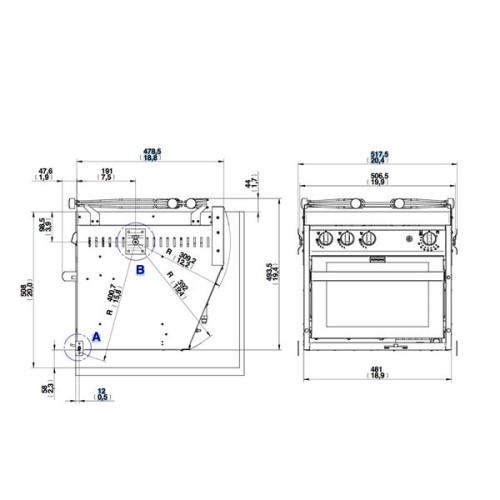 Force 10 Oven Europa Sub RVS met 3-pits comfoor