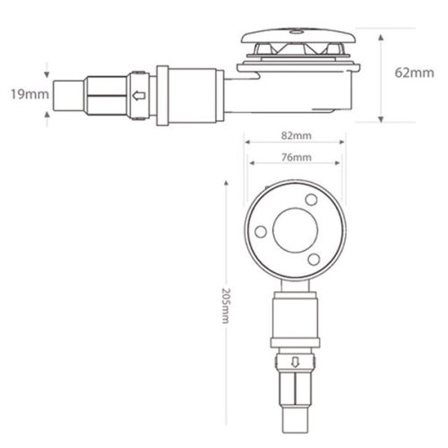 Whale Doucheput IC klein 4 meter kabel