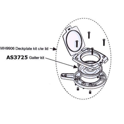 Whale AS3725 Gaiterkit voor deckplates