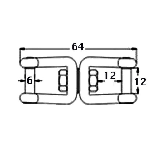 Kmarine Wartel RVS A4 6mm inbus 1200kg