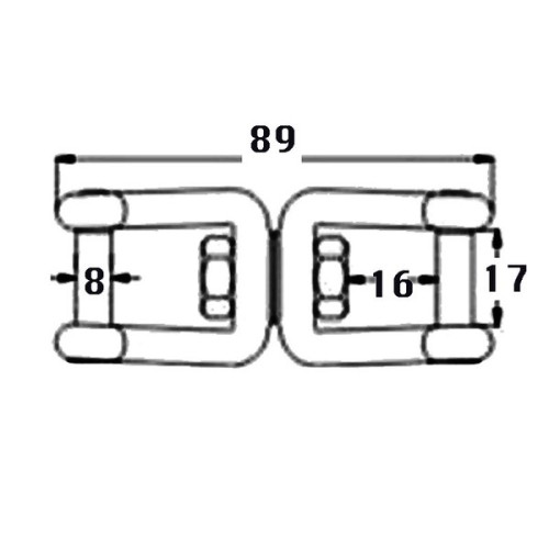 Kmarine Wartel RVS A4 8mm inbus 2500kg