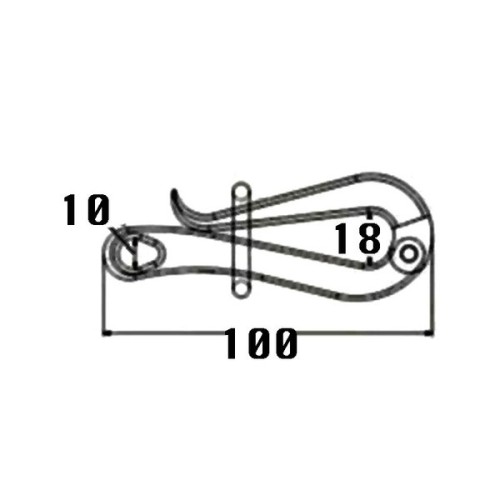 Kmarine Pelikaanhaak RVS A4 met oog 10 mm