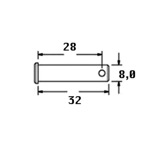 Kmarine RVS A4 togglepen 8 x 32 mm