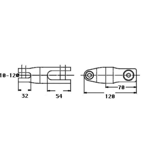 Kmarine Ankerconnector RVS A4 wartelend 10-12 mm