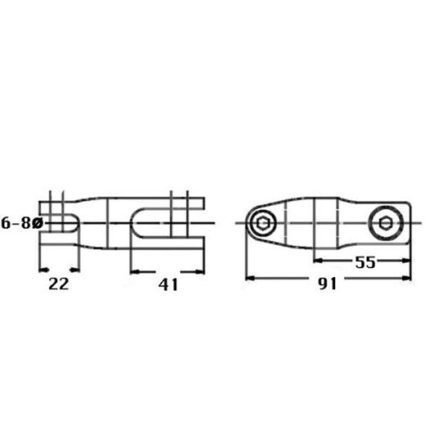 Kmarine Ankerconnector RVS A4 wartelend 8 mm