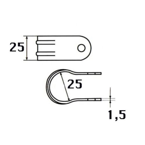 Seasure Railingbeugel RVS 25 mm verticaal