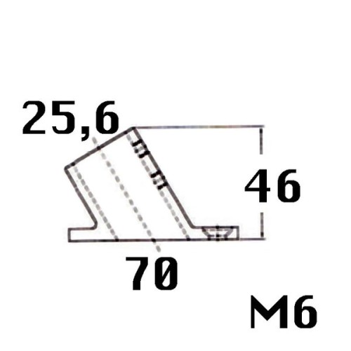 Kmarine Railingvoet RVS A4 60 graden rond 25mm