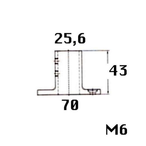 Kmarine Railingvoet RVS A4 90 graden rond 25mm