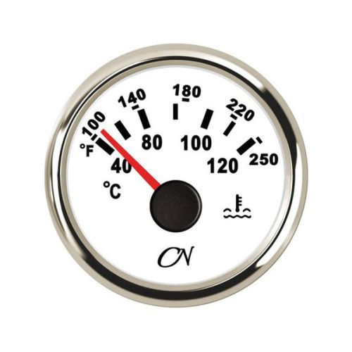 CN Koelwater temperatuurmeter wit/chroom